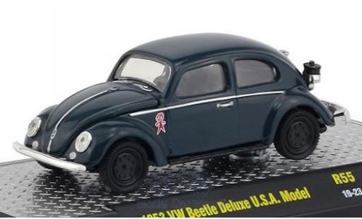 Modelauto Volkswagen Beetle Base Deluxe (K&Atilde;&curren;fer) blauw/Dekor 1953 USA-Modell 1/64 M2 Machines