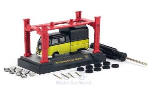 Modelauto Volkswagen T1 B DoKa geel/zwart 1960 Model-Kit Bausatz inklusive 4 Ersatzr&Atilde;&curren;dern 1/64 M2 Machines