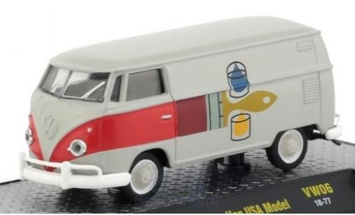Modelauto Volkswagen T1 A Bestelwagen grijs/Dekor 1960 USA-Version 1/64 M2 Machines