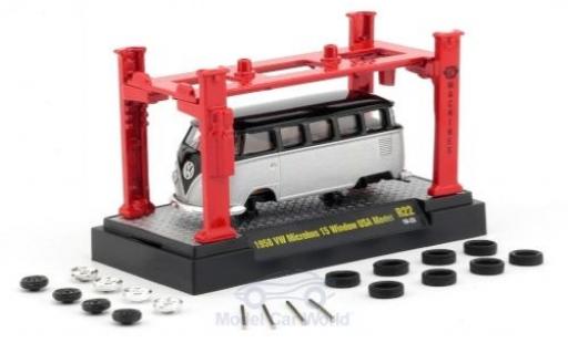 Modelauto Volkswagen T1 B Microbus zwart/grijs 1958 Model-Kit Bausatz inklusive 4 Ersatzr&Atilde;&curren;dern 1/64 M2 Machines