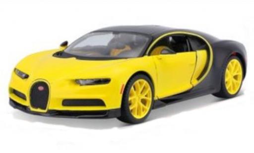 Modelauto Bugatti Chiron coupe geel/zwart 2018 1/24 Maisto