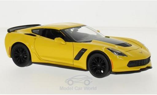 Modelauto Chevrolet Corvette Z06 geel 2015 1/24 Maisto