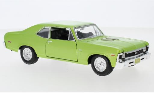 Modelauto Chevrolet Nova SS metallic groen 1970 1/24 Maisto