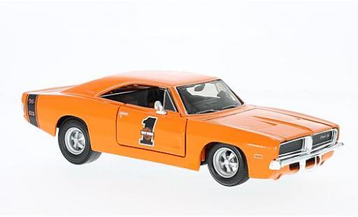Modelauto Dodge Charger R/T oranje Harley-Davidson 1969 1/24 Maisto