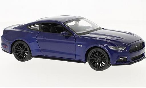 Modelauto Ford Mustang GT metallic blauw 2015 sans Vitrine 1/24 Maisto