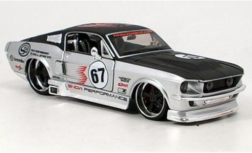 Modelauto Ford Mustang GT grijs/zwart 1967 sans Vitrine 1/24 Maisto