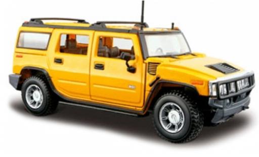 Modelauto Hummer H2 Base Station Wagon geel 2003 1/24 Maisto