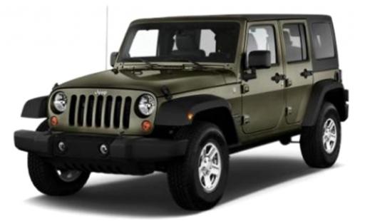 Modelauto Jeep Wrangler Limited mat-olijfgroen 2015 1/24 Maisto