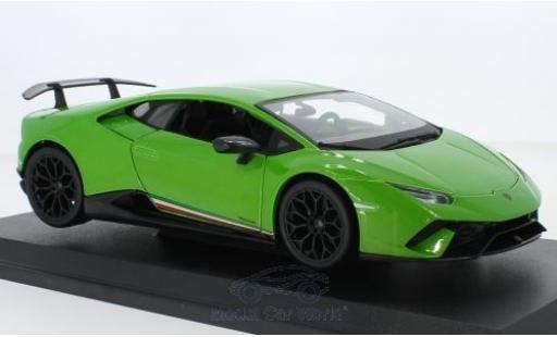 Modelauto Lamborghini Huracan Performante metallic groen 2018 1/18 Maisto
