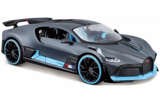 Modelauto Bugatti Divo coupe grijs mat/blauw 1/24 Maisto