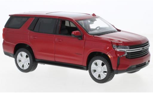 Modelauto Chevrolet Tahoe suv metallic rood 2021 1/24 Maisto