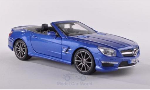 Modelauto Mercedes SL AMG SL63 metallic blauw 1/24 Maisto