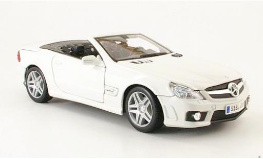 Modelauto Mercedes SL AMG SL63 wit 2009 1/18 Maisto