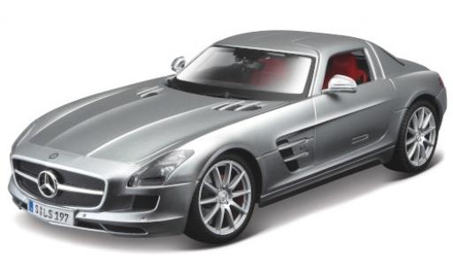Modelauto Mercedes SLS Coupe AMG (C197) grijs 2010 1/18 Maisto