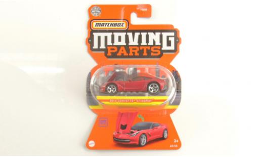 Modelauto Chevrolet Corvette Stingray (C7) metallic rood 2016 1/64 Matchbox