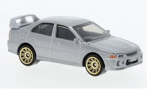 Modelauto Mitsubishi Lancer Evolution IV metallic grijs 1994 1/64 Matchbox