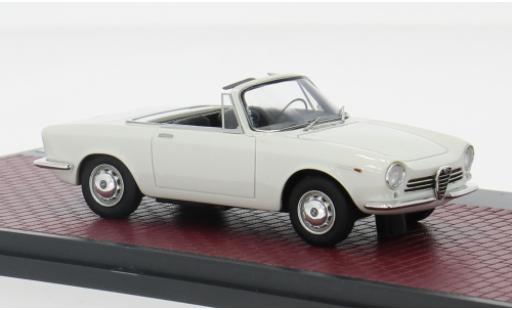 Modelauto Alfa Romeo Giulia 1600 spider GT Prototipo wit 1963 1/43 Matrix