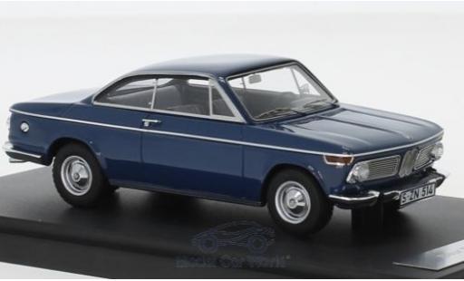 Modelauto Bmw 1600 baur -2 Coupe blauw 1967 1/43 Matrix