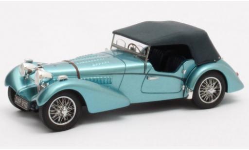 Modelauto Bugatti 57 SC TSC Sports Tourer Vanden Plas metallic blauw RHD 1938 Chassis #541 1/43 Matrix