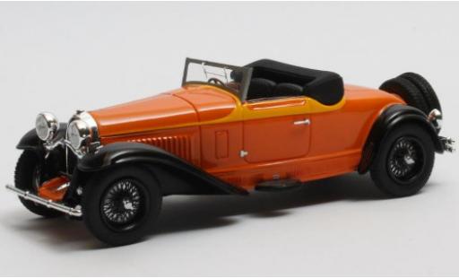 Modelauto Bugatti 46 cabriolet de villars Type oranje/bruin RHD 1930 Fahrgestellnr. 360 kap ge&Atilde;&para;ffnet 1/43 Matrix