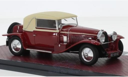 Modelauto Bugatti 46 faux cabriolet Type rood/beige RHD 1930 Veth & Zoon 1/43 Matrix