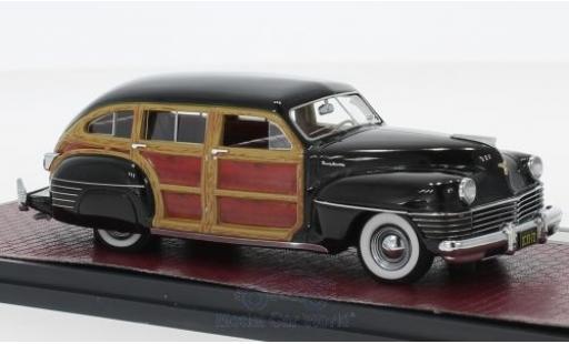 Modelauto Chrysler Town & Country Station Wagon zwart/Holzoptik 1942 1/43 Matrix