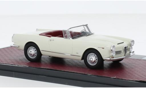 Modelauto Alfa Romeo 2600 spider wit 1962 1/43 Matrix