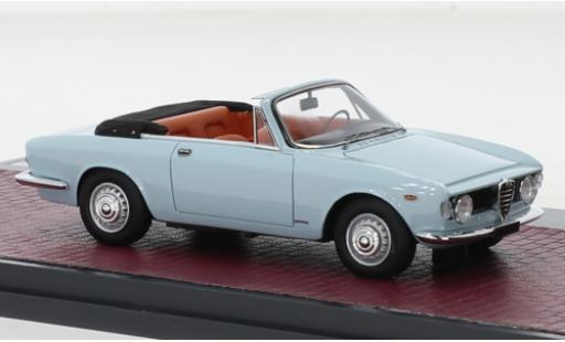 Modelauto Alfa Romeo Giulia GTC Touring cabriolet blauw 1964 1/43 Matrix