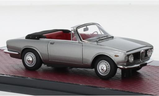 Modelauto Alfa Romeo Giulia GTC Touring cabriolet metallic grijs 1964 1/43 Matrix