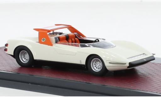Modelauto Alfa Romeo P33 roadster pininfarina 3 wit/oranje 1968 1/43 Matrix