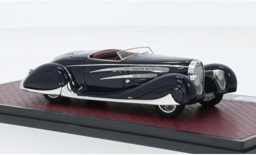 Modelauto Bugatti 57 C TC VanVooren cabriolets blauw RHD 1939 1/43 Matrix