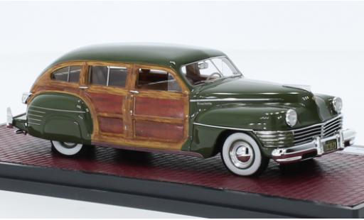 Modelauto Chrysler Town & Country Station Wagon groen/optique de bois 1942 1/43 Matrix