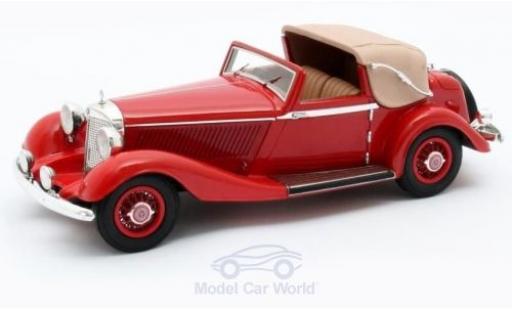 Modelauto Mercedes 500 Base K 3-Position DHC Corsica rood RHD 1935 #123689 1/43 Matrix