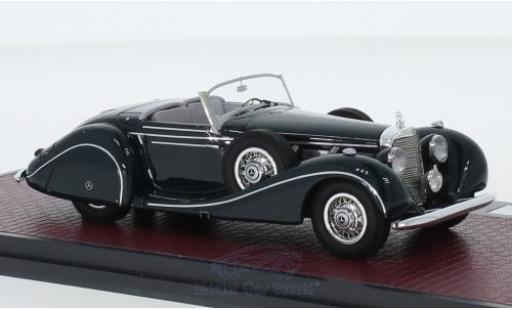 Modelauto Mercedes 540 K Roadster K Spezialroadster Sindelfingen groen 1939 1/43 Matrix
