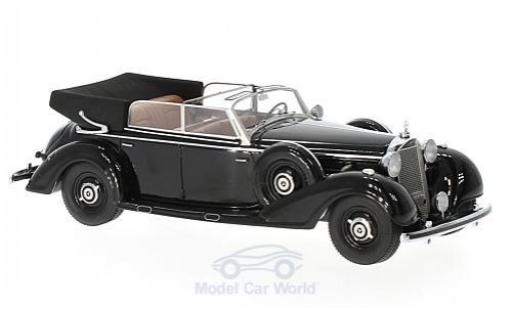 Modelauto Mercedes 770 Cabriolet D zwart 1938 open 1/43 Matrix