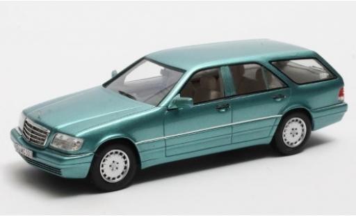 Modelauto Mercedes S500 Base T-Modell Binz Cadform (S140) Prototyp metallic turquoise 1994 1/43 Matrix