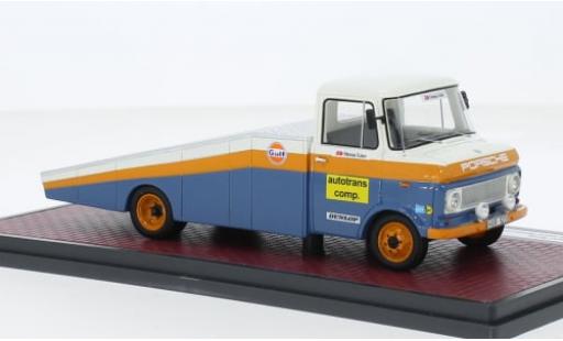 Modelauto Opel Blitz Base oranje/blauw Autotrans Comp. Lasse Widenborg 1970 1/43 Matrix