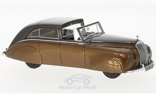 Modelauto Rolls Royce Silver Wraith Sedanca de Ville by Hopper metallic bruin RHD 1947 1/43 Matrix
