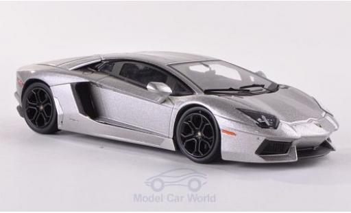 Modelauto Lamborghini Aventador LP700-4 metallic grijs 1/43 Hot Wheels Elite