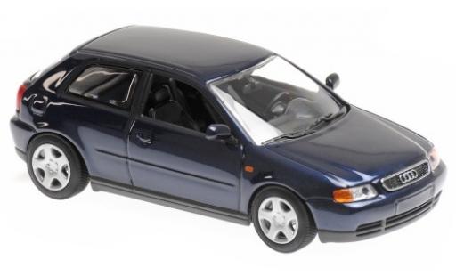 Modelauto Audi A3 berline (8L) metallic blauw 1996 1/43 Maxichamps