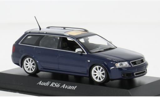 Modelauto Audi A6 avant metallic blauw 2002 1/43 Maxichamps
