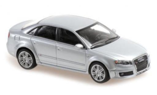 Modelauto Audi RS4 berline grijs 2004 1/43 Maxichamps