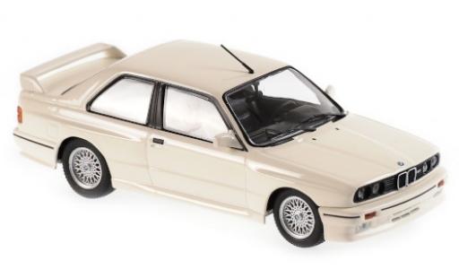 Modelauto Bmw M3 coupe (E30) wit 1987 1/43 Maxichamps
