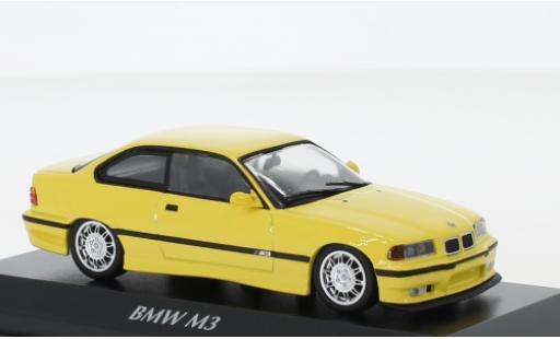 Modelauto Bmw M3 coupe (E36) geel 1992 1/43 Maxichamps