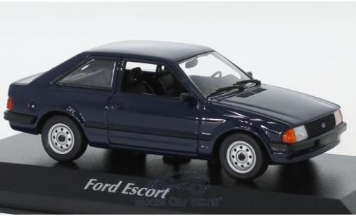 Modelauto Ford Escort MK3 MK III blauw 1981 1/43 Maxichamps