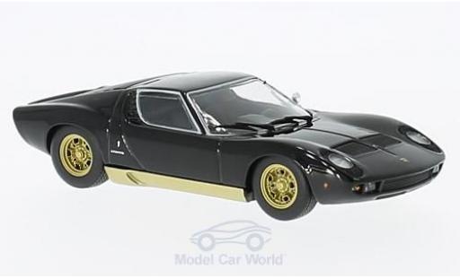 Modelauto Lamborghini Miura Base zwart/gold 1966 1/43 Maxichamps