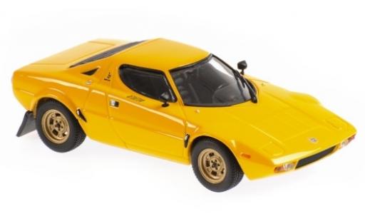 Modelauto Lancia Stratos Base geel 1974 1/43 Maxichamps