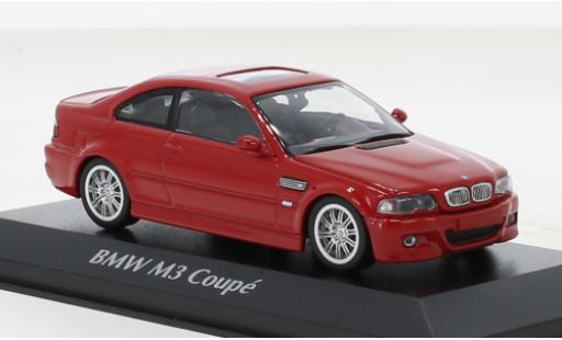 Modelauto Bmw M3 coupe (E46) rood 2001 1/43 Maxichamps