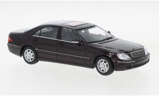 Modelauto Mercedes Classe S Base (W220) metallic rood 1998 1/43 Maxichamps