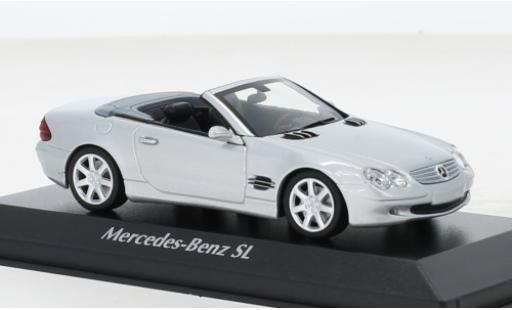 Modelauto Mercedes Classe SL Base (R230) grijs 2001 1/43 Maxichamps